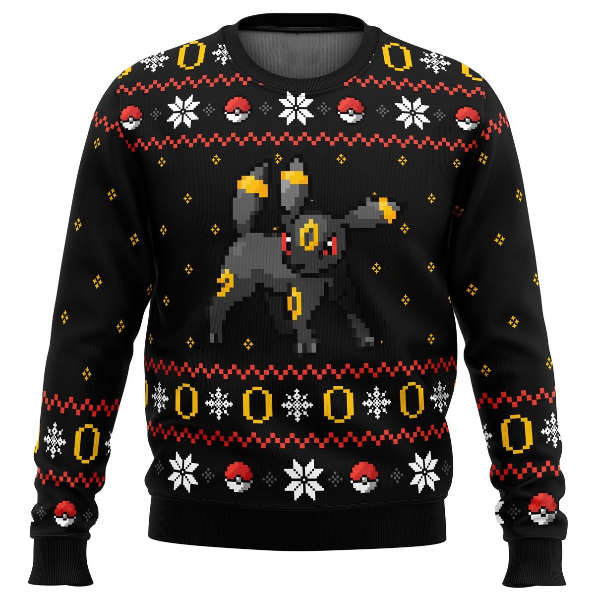 Anime Umbreon Black Pokemon Christmas Sweater