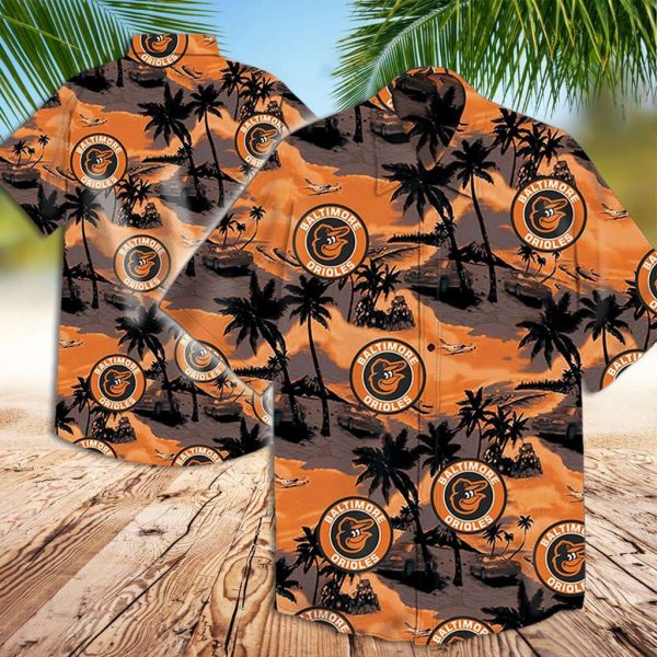 Baltimore Orioles And Landscape Hawaiian Shirt – Orioles Hawaiian Shirt