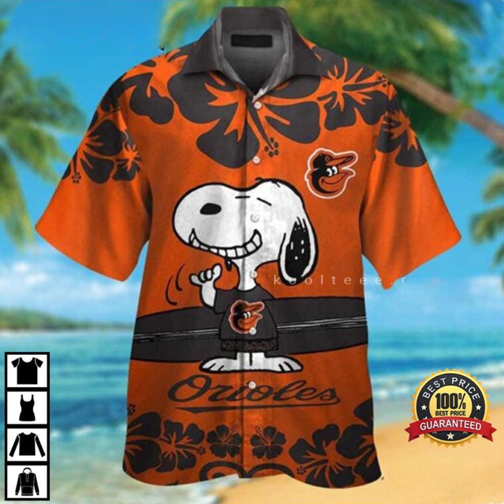 Baltimore Orioles Baseball Snoopy Hawaiian Shirt - Orioles Hawaiian Shirt