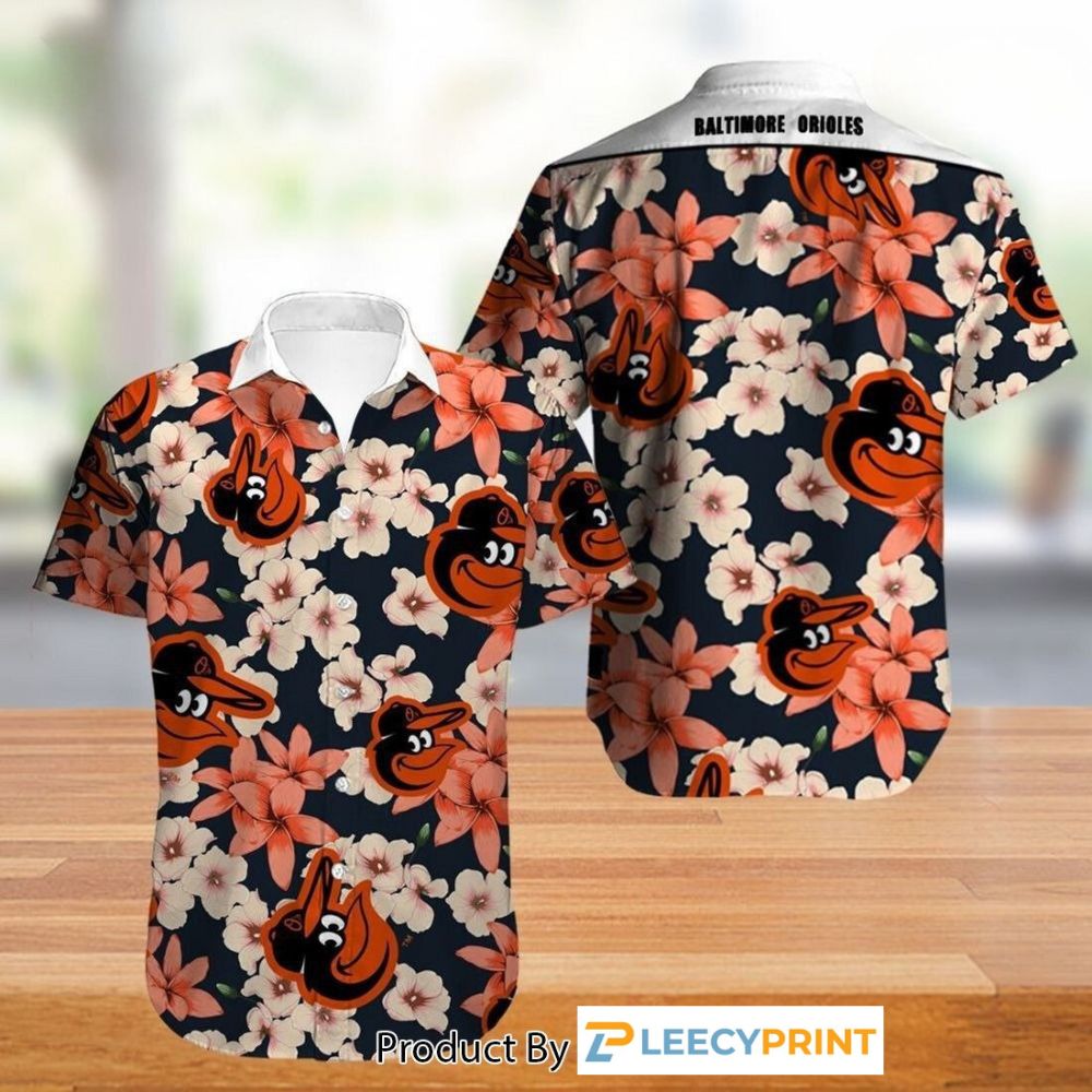 Baltimore Orioles Hawaiian Shirt Flower Summer - Orioles Hawaiian Shirt