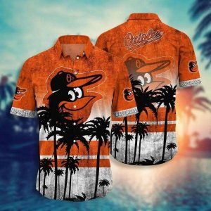 Baltimore Orioles Hawaiian Shirt Vintage Tropical