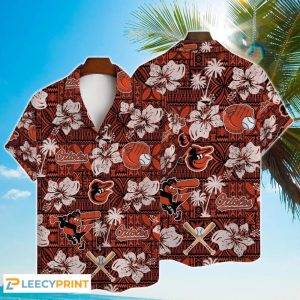 Baltimore Orioles Hibiscus Pattern Vintage Hawaiian Shirt – Orioles Hawaiian Shirt