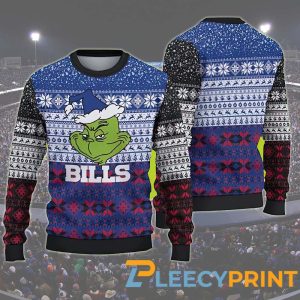 Buffalo Bills Christmas Grinch Ugly Christmas Bills Christmas Sweater - Buffalo Bills Ugly Sweater