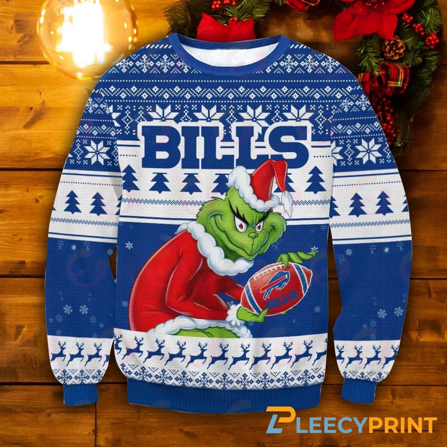 Buffalo Bills Grinch Ugly Christmas Sweater - Buffalo Bills Ugly
