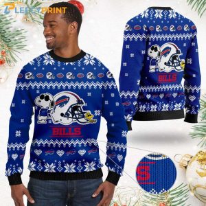 Buffalo Bills Helmet Snoopy Ugly Christmas Sweater Buffalo Bills Christmas Sweater 2