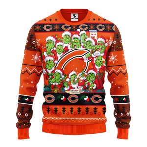 Chicago Bears 12 Grinch Xmas Day NFL Christmas Ugly Sweater