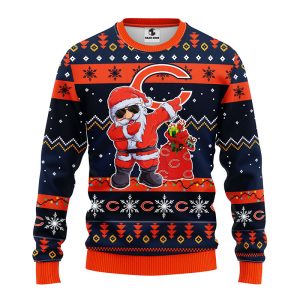 Chicago Bears Dabbing Santa Claus NFL Christmas Ugly Sweater 1