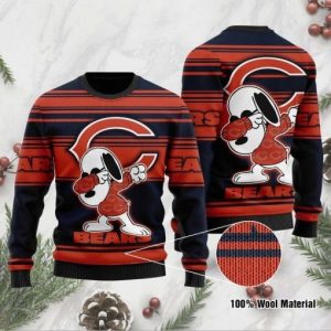 Chicago Bears Snoopy Dabbing Ugly Christmas Sweater – Chicago Bears Ugly Sweater
