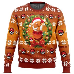 Christmas Charmander Pokemon Ugly Christmas Sweater 1