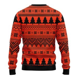 Cincinnati Bengals Christmas Football Pine Tree Shape Ugly Sweater Bengals Christmas Sweater 3