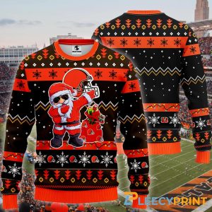 Cincinnati Bengals Dabbing Santa Claus NFL Christmas Ugly Sweater - Bengals Christmas Sweater