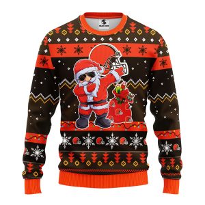 Cincinnati Bengals Dabbing Santa Claus NFL Christmas Ugly Sweater Bengals Christmas Sweater 2