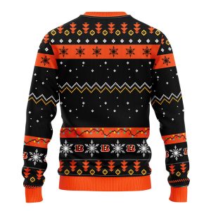 Cincinnati Bengals Dabbing Santa Claus NFL Christmas Ugly Sweater Bengals Christmas Sweater 3