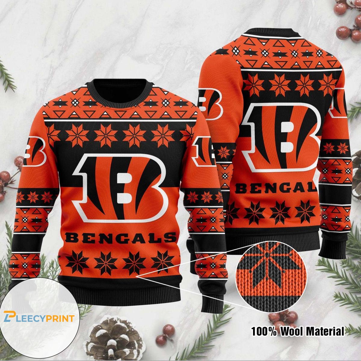 Cincinnati Bengals NFL Ugly Christmas Sweater Holiday Party - Bengals Ugly Christmas Sweater