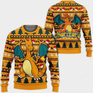 Cool Anime Charizard Pokemon Christmas Sweater