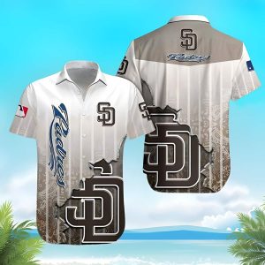 Cool Cracked San Diego Padres Hawaiian Shirt – Padres Hawaiian Shirt