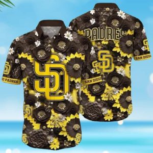 Cool Yellow Flowers Pattern MLB San Diego Padres Hawaiian Shirt – Padres Hawaiian Shirt