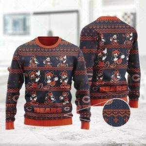 Cute Mickey Mouse Chicago Bears Funny Disney Ugly Christmas Sweater