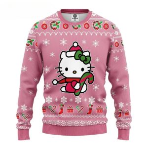 Cute Santa Hello Kitty Ugly Christmas Sweater