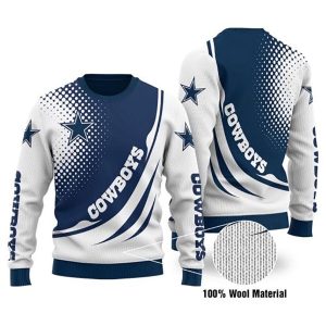 Dallas Cowboys Dot Scratch Sweater All Over Print Gift For NFL Fan – Cowboys Ugly Sweater
