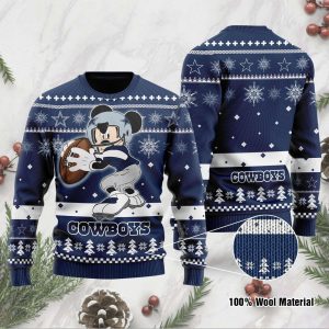 Dallas Cowboys Mickey Mouse Disney Ugly Christmas Sweater – Dallas Cowboys Christmas Sweater