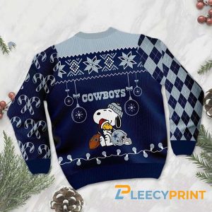 Dallas Cowboys Snoopy Christmas Candy Light Up Ugly Christmas Sweater – Cowboys Ugly Christmas Sweater