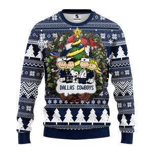 Dallas Cowboys Snoopy Friend Charlie Brown NFL Ugly Christmas Sweater – Cowboys Ugly Sweater