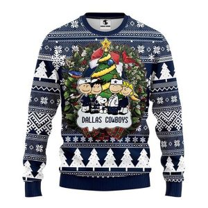 Dallas Cowboys Snoopy The Peanuts Christmas Ugly Sweater – Dallas Cowboys Ugly Sweater