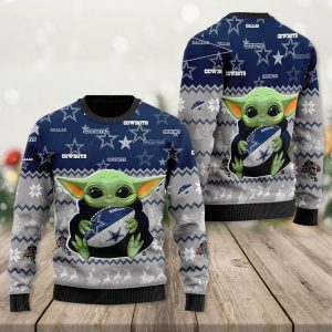 Dallas Cowboys Ugly Sweater – Baby Yoda Ugly Christmas Sweater