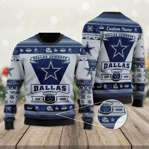 Dallas Cowboys Ugly Sweater – Dallas Cowboys Est 1960 Personalized Sweater