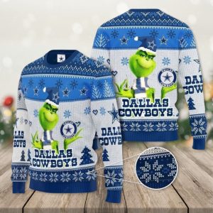 Dallas Cowboys Ugly Sweater – Grinch Dallas Cowboys Ugly Christmas Sweater