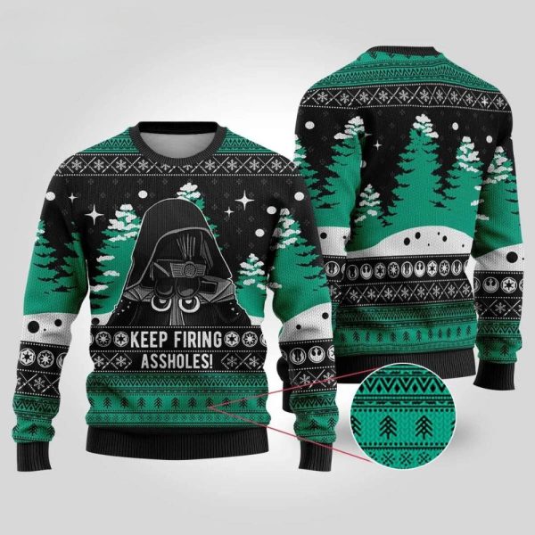 Darth Vader Keep Firing, Star Wars Ugly Christmas Sweater