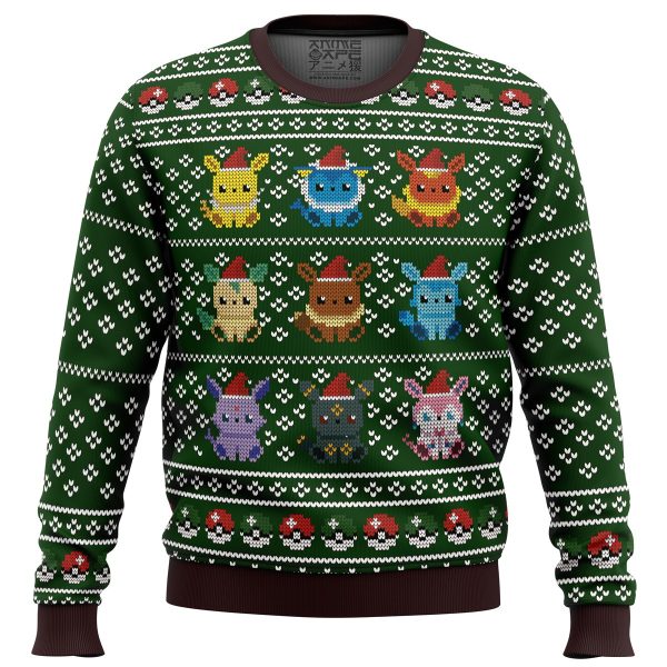 Eevee Eeveelutions Pokemon Christmas Sweater