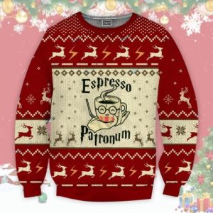 Espresso Patronum Coffee Lover Ugly Christmas Wool Knitted – Harry Potter Ugly Christmas Sweater