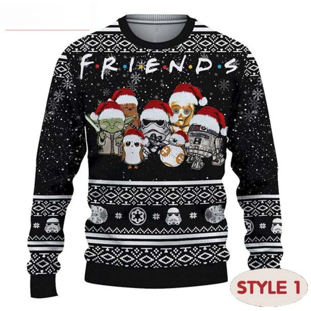 Friends Baby Yoda Multiple Styles Star Wars Ugly Christmas Sweater