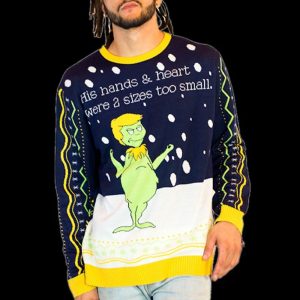 Grinch Funny Trump Ugly Christmas Sweater Men