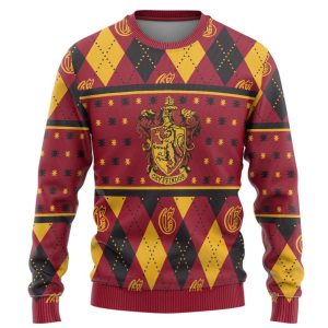 Gryffindor Crest Harry Potter Red Ugly Sweater – Harry Potter Ugly Christmas Sweater