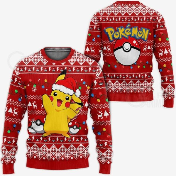 Happy Pikachu Xmas Hat Pokemon Christmas Sweater