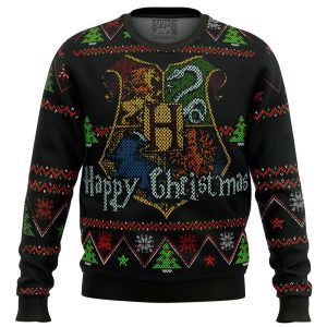 Happy Xmas 4 House Logo Harry Potter Ugly Christmas Sweater