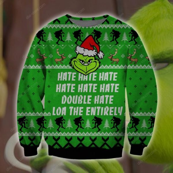 Hate Hate Double Hate Grinch Christmas Sweater
