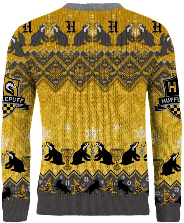 Hufflepuff Night Yellow Harry Potter Christmas Sweater