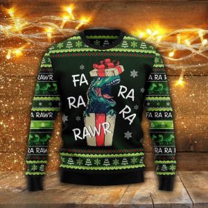 Jurassic Park Gift Farararawr Dinosaur Christmas Sweater Men And Women Gift