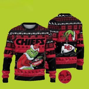 Kansas City Chiefs And Grinch Ugly Christmas Sweater