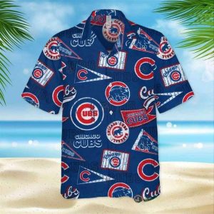 MLB Chicago Cubs Hawaiian Shirt Multiple Logos – Cubs Hawaiian Shirt