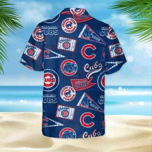 MLB Chicago Cubs Hawaiian Shirt Multiple Logos Cubs Hawaiian Shirt 3 1