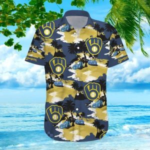 MLB Milwaukee Brewers Hawaiian Shirt Beach Gift For Friend – Brewers Hawaiian Shirt