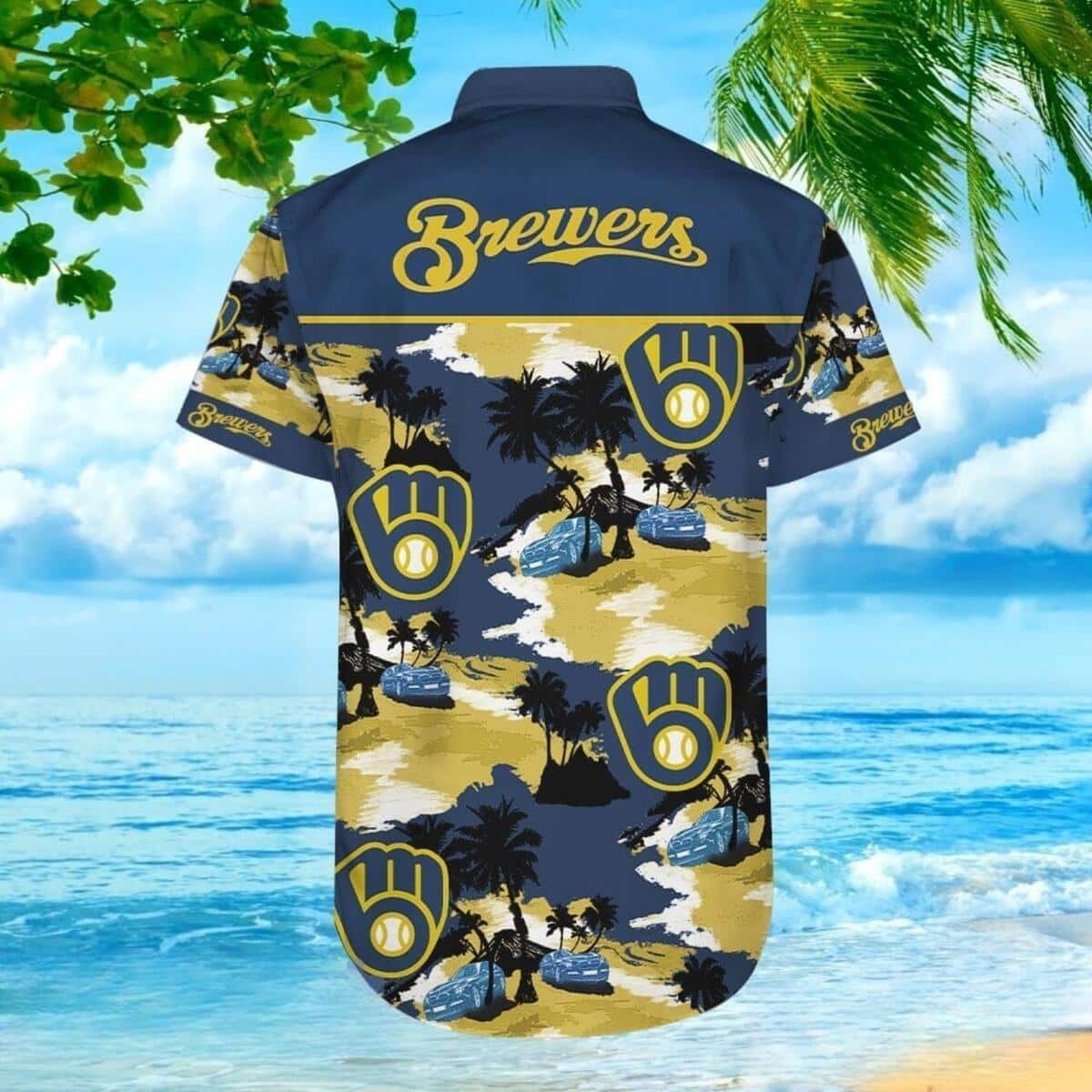 Milwaukee Brewers MLB Aloha Tropical Flower Hawaiian Shirt