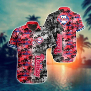 MLB Philadelphia Phillies Vintage Aloha Shirt Palm Trees Pattern – Phillies Hawaiian Shirt
