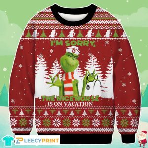 Merry Christmas Grinch Nurse Christmas Sweater