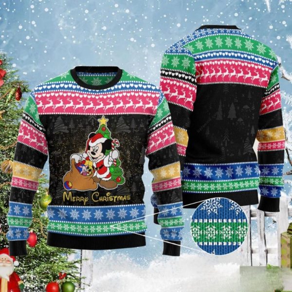 Mickey Santa A Merry Xmas Disney Ugly Christmas Sweater